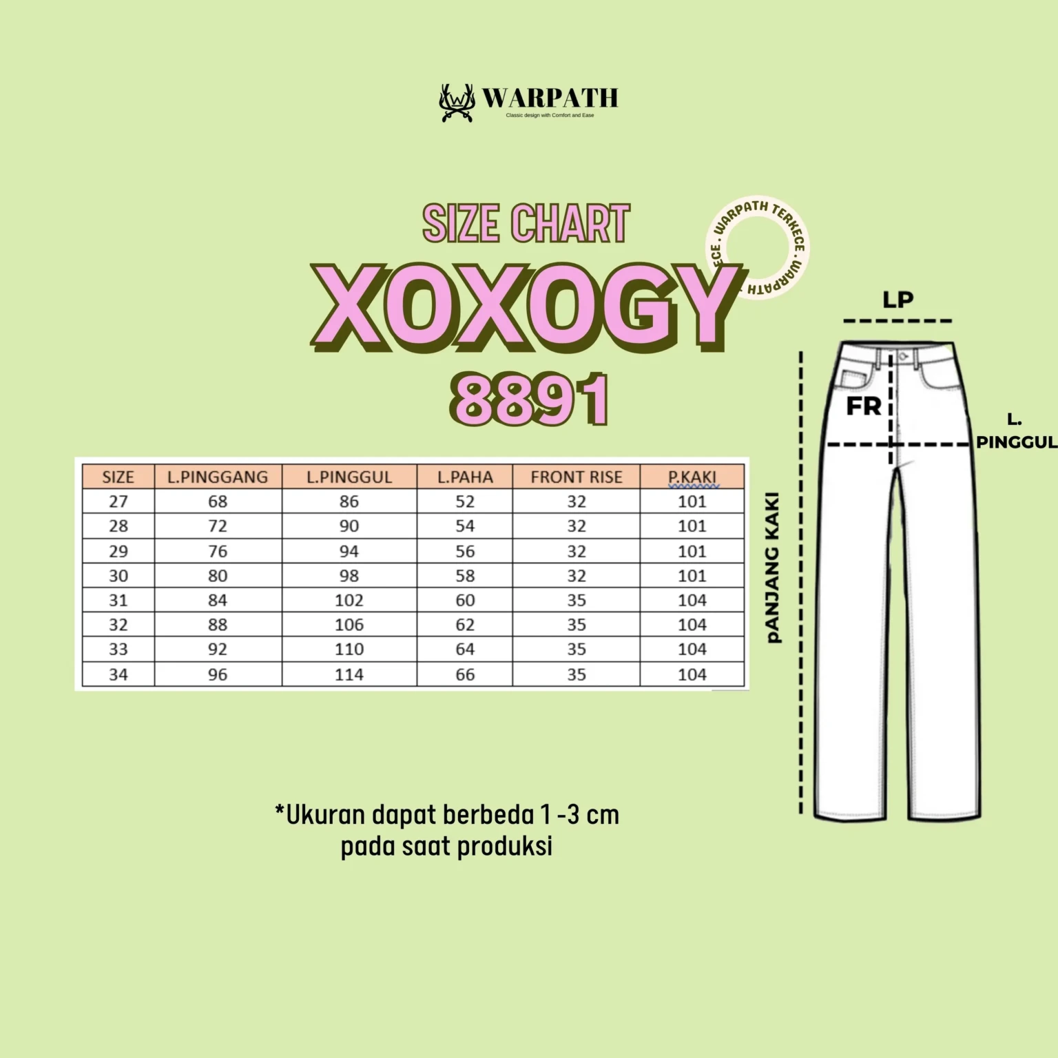 XOXOGY 8891 Jeans in Retro - Gambar 3